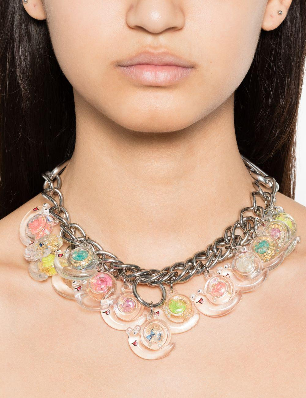 Collana con ciondoli a forma di lumaca in argento Chopova lowena - donna 