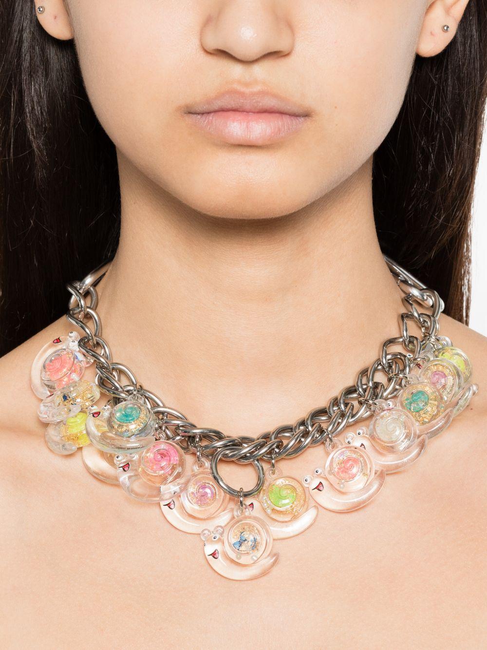 Collana con ciondoli a forma di lumaca in argento Chopova lowena - donna 