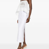 Top in ramie ricamato in bianco Self-portrait - donna 