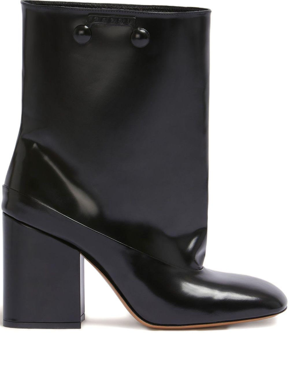 Stivaletti con tacco a blocco trunkaroo in nero Marni - donna 
