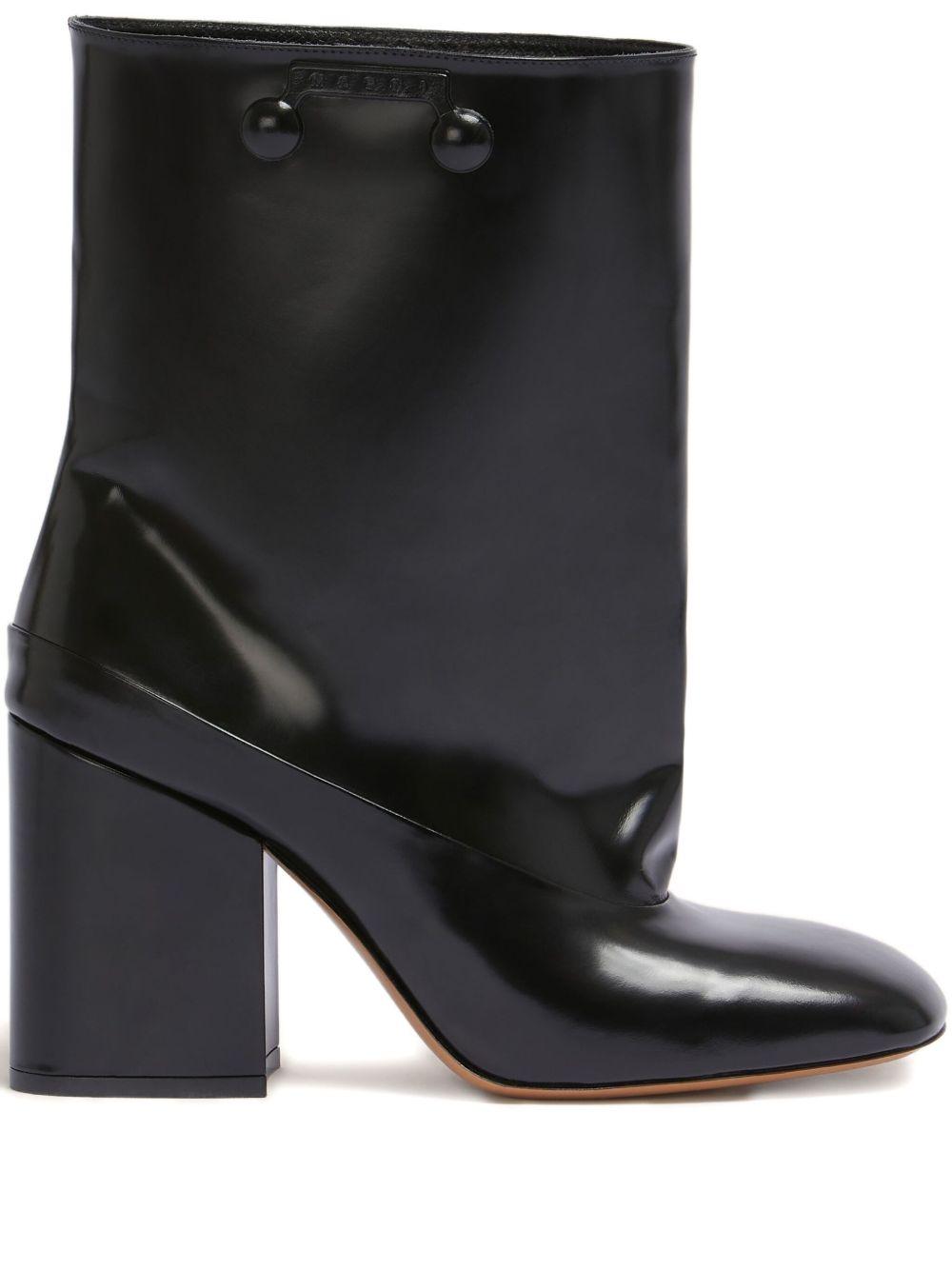 Stivaletti con tacco a blocco trunkaroo in nero Marni - donna 