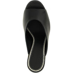 Mules in pelle con borchie e punta aperta in nero Magda butrym - donna 