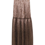 Gonna plissettata effetto metallizzato in marrone Forte forte - donna 