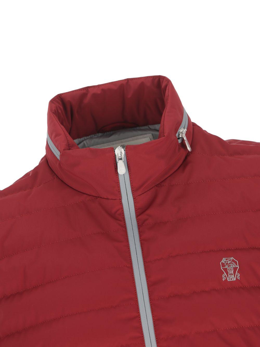 Gilet imbottito con tasche in rosso Brunello Cucinelli - uomo 