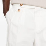 Pantaloncini con bottoni in bianco Brunello cucinelli - uomo 