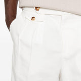 Pantaloncini con bottoni in bianco Brunello cucinelli - uomo 