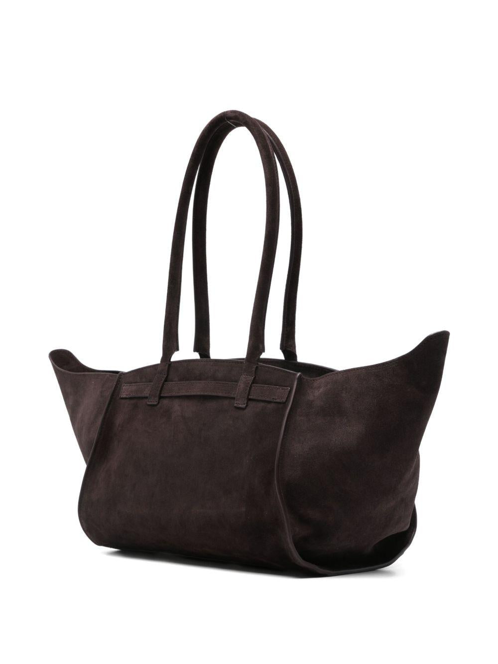 Borsa a spalla in pelle scamosciata marrone Benedetta Bruzziches - donna 