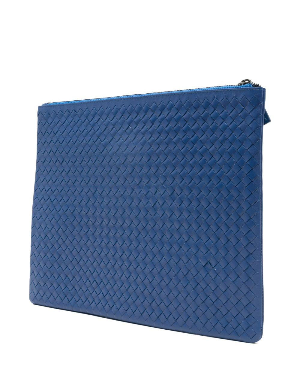 Clutch intrecciato A4 in blu Dragon diffusion - donna 