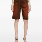 Shorts con ricamo in marrone Carne bollente - uomo 