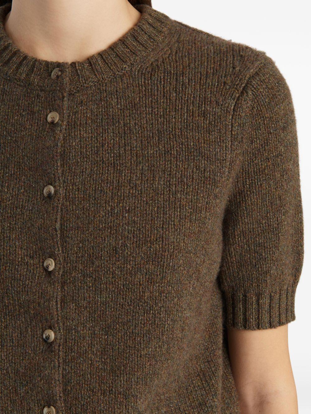 Cardigan Nora in cashmere in marrone 