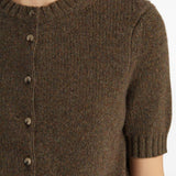 Cardigan Nora in cashmere in marrone 