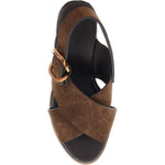 Sandali Bettina con fibbia in marrone Castañer - donna 
