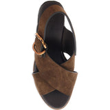 Sandali Bettina con fibbia in marrone Castañer - donna 