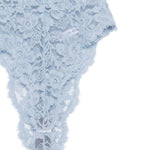 Body con scollo all'americana in blu Rowen rose - donna 