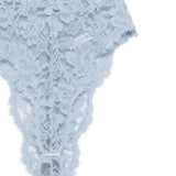 Body con scollo all'americana in blu Rowen rose - donna 