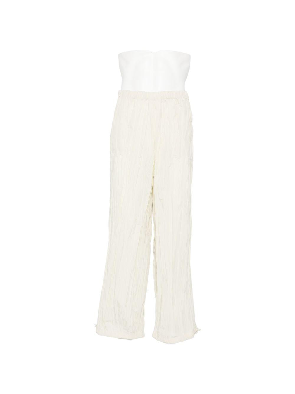 pantaloni plissettati in bianco gongdid design - uomo 