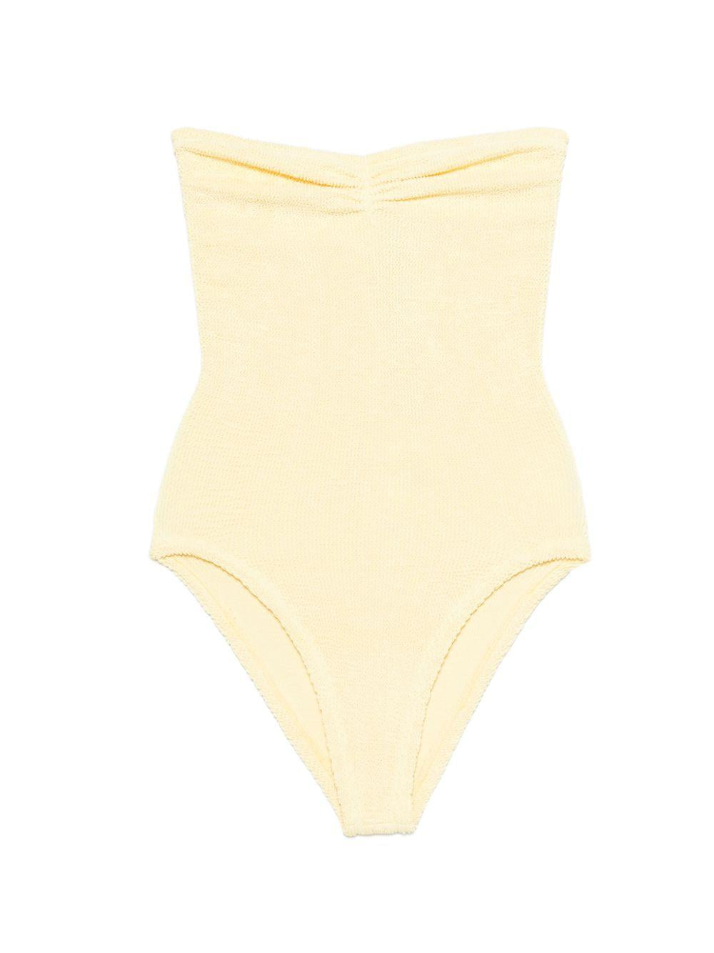 Costume da bagno con spalline in giallo Hunza g - donna 