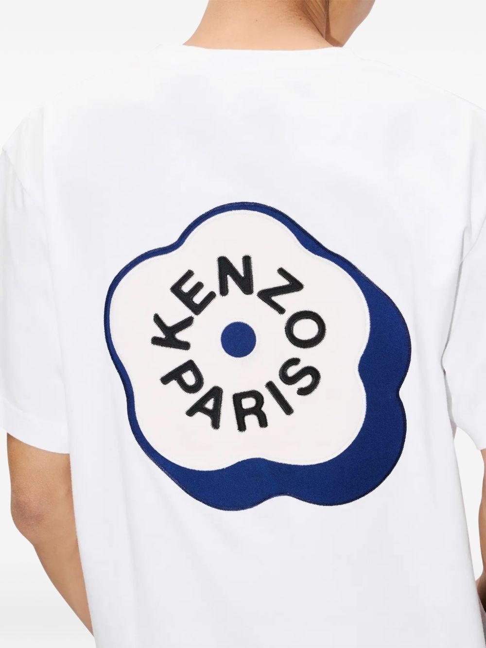 T-shirt girocollo in bianco Kenzo - uomo 