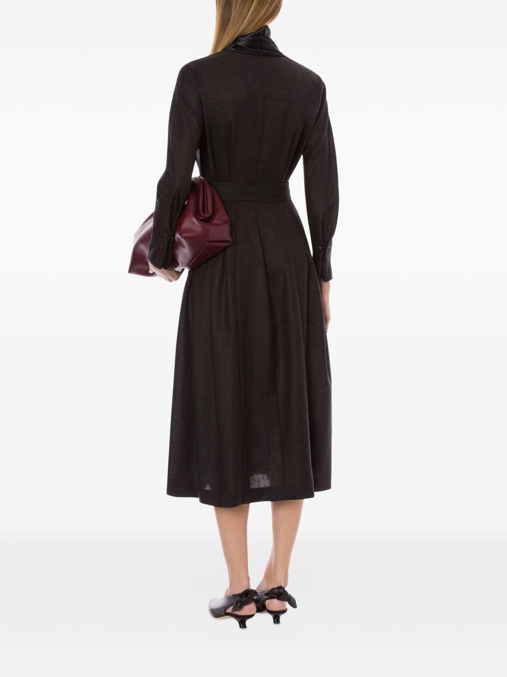 Abito con scollo incrociato in grigio scuro Alberta Ferretti - donna 