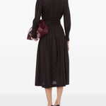 Abito con scollo incrociato in grigio scuro Alberta Ferretti - donna 