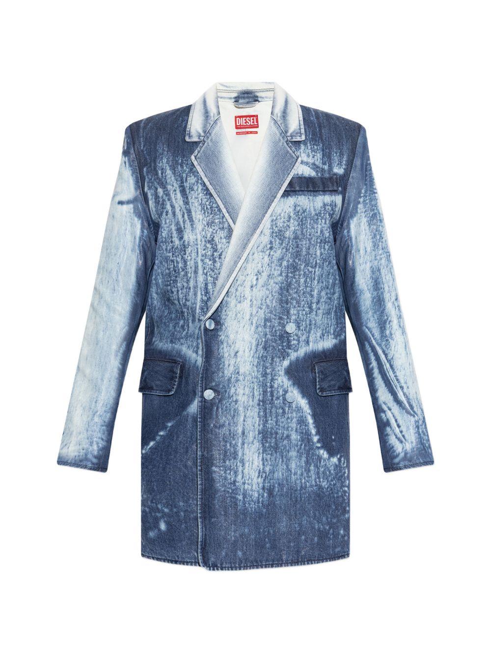 Cappotto denim De-Lyria-Fsi in blu Diesel - donna 