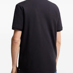 Polo con applicazione logo in blu Moncler - uomo 