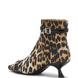Stivaletti con stampa leopardata in marrone Ganni - donna 