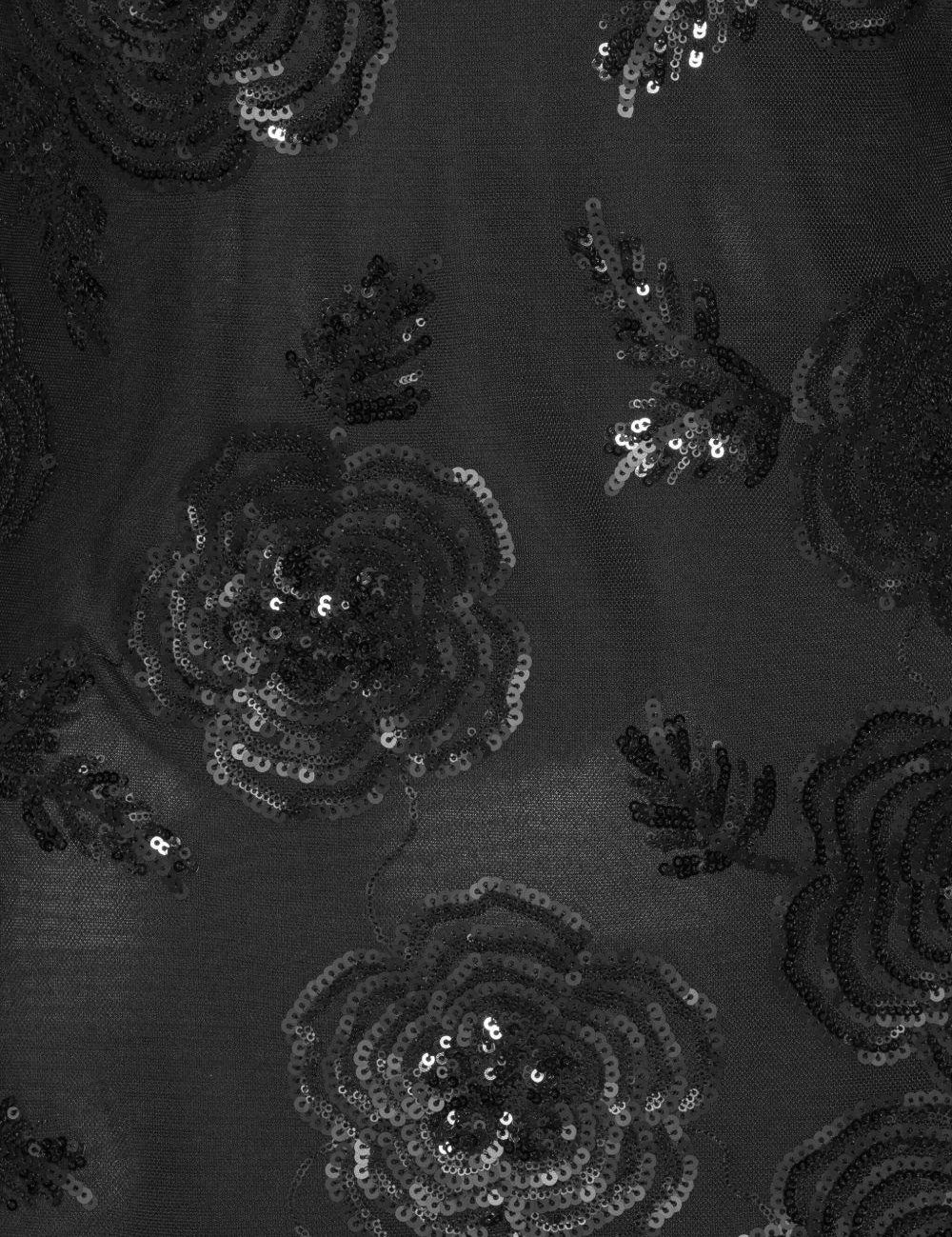 Abito corto a maniche lunghe in nero Rotate holiday - donna 