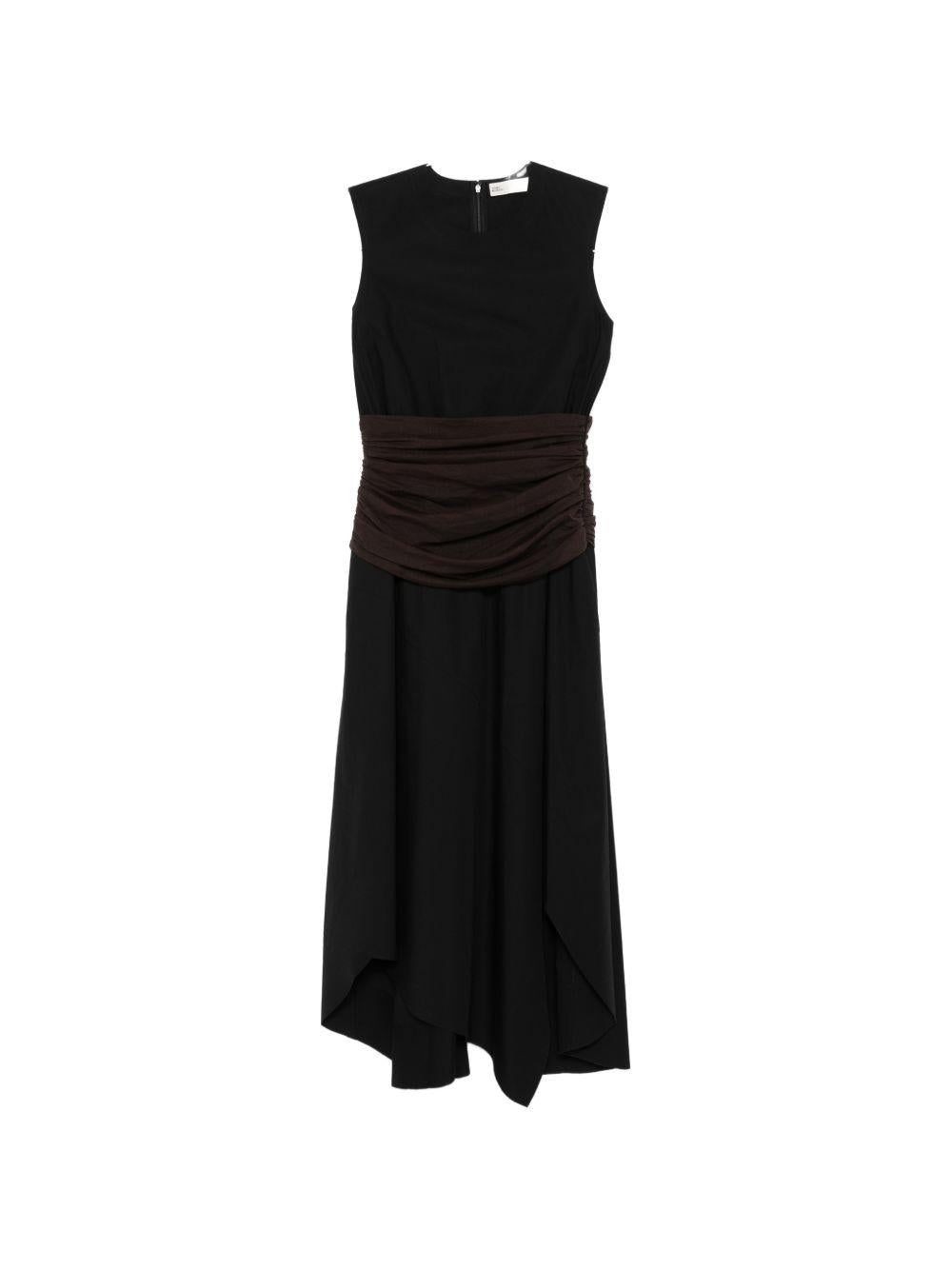 Abito midi smanicato in nero Tory Burch - donna 