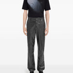 Pantaloni con effetto stropicciato in nero MM6 Maison Margiela - donna 