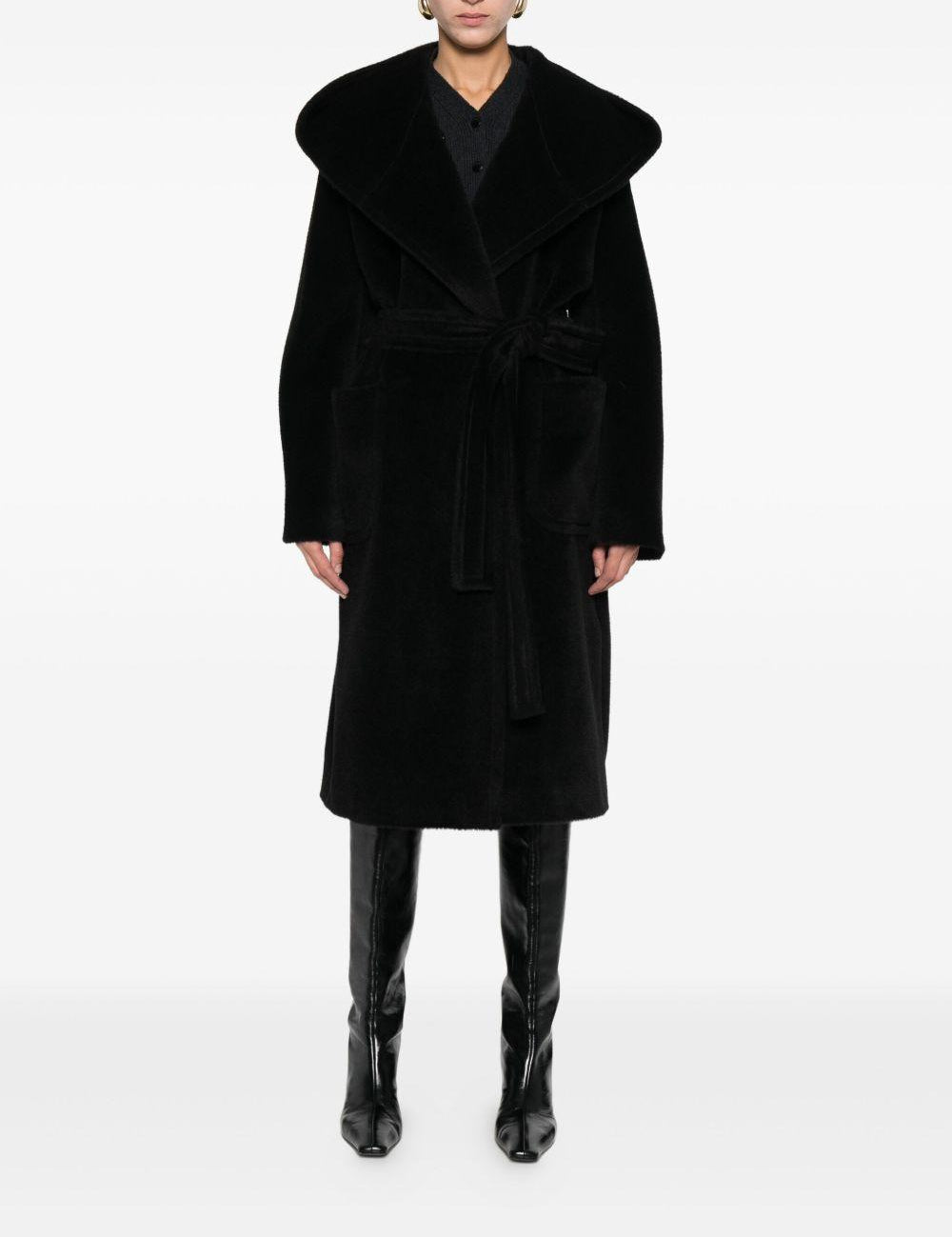 Cappotto con cappuccio in nero Tagliatore - donna 