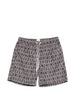 Men's Eleventy grey geometric pattern swim shorts