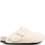 Mules boston in shearling in bianco Birkenstock 1774 - donna 