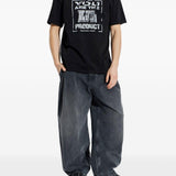 T-shirt con stampa grafica in nero 44 label group - uomo 