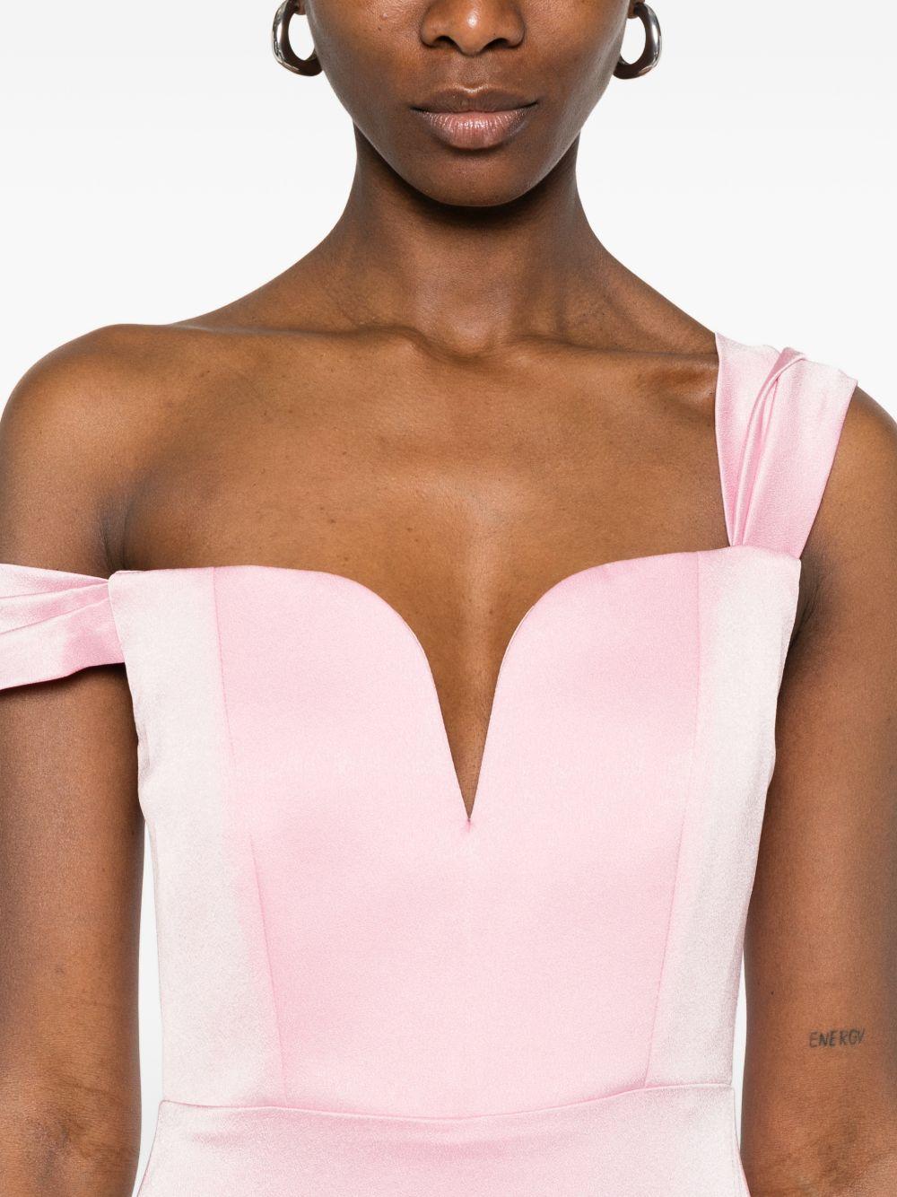 Abito satinato monospalla in rosa Alex perry - donna 
