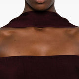 Abito con spalle scoperte in borgogna Roland Mouret - donna 