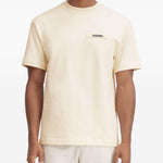 T-shirt con logo in avorio Jacquemus - uomo 