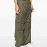 Pantaloni a gamba ampia in verde - uomo 