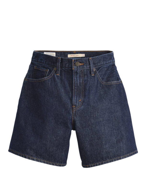 Shorts in denim baggy blu 