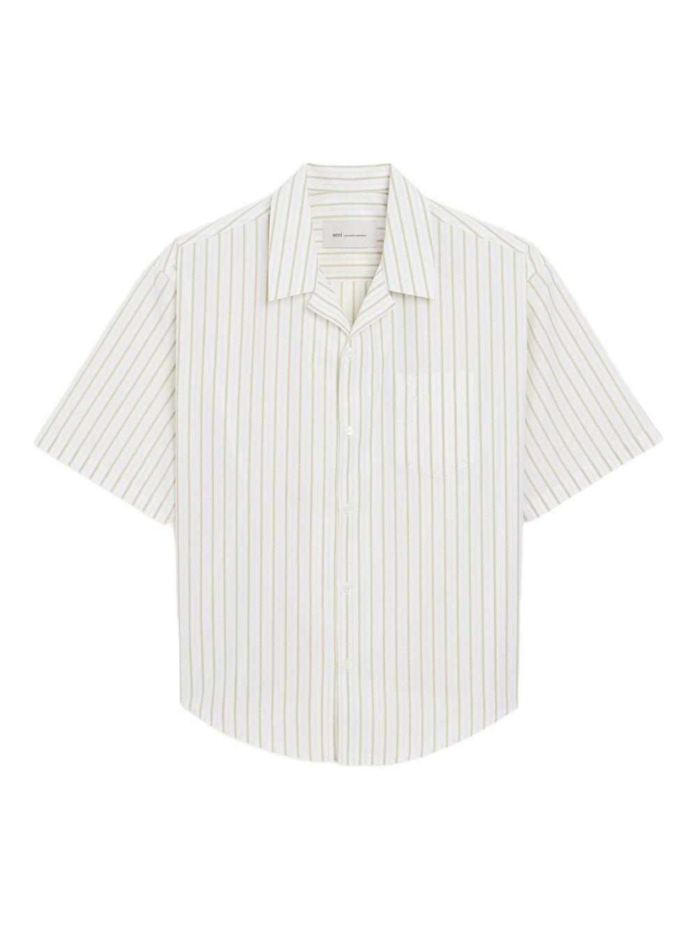 Camicia Ami de Coeur a righe in bianco Ami Paris - uomo 