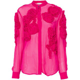 Camicia Chowsa con ricami floreali in rosa Dries van noten - donna 