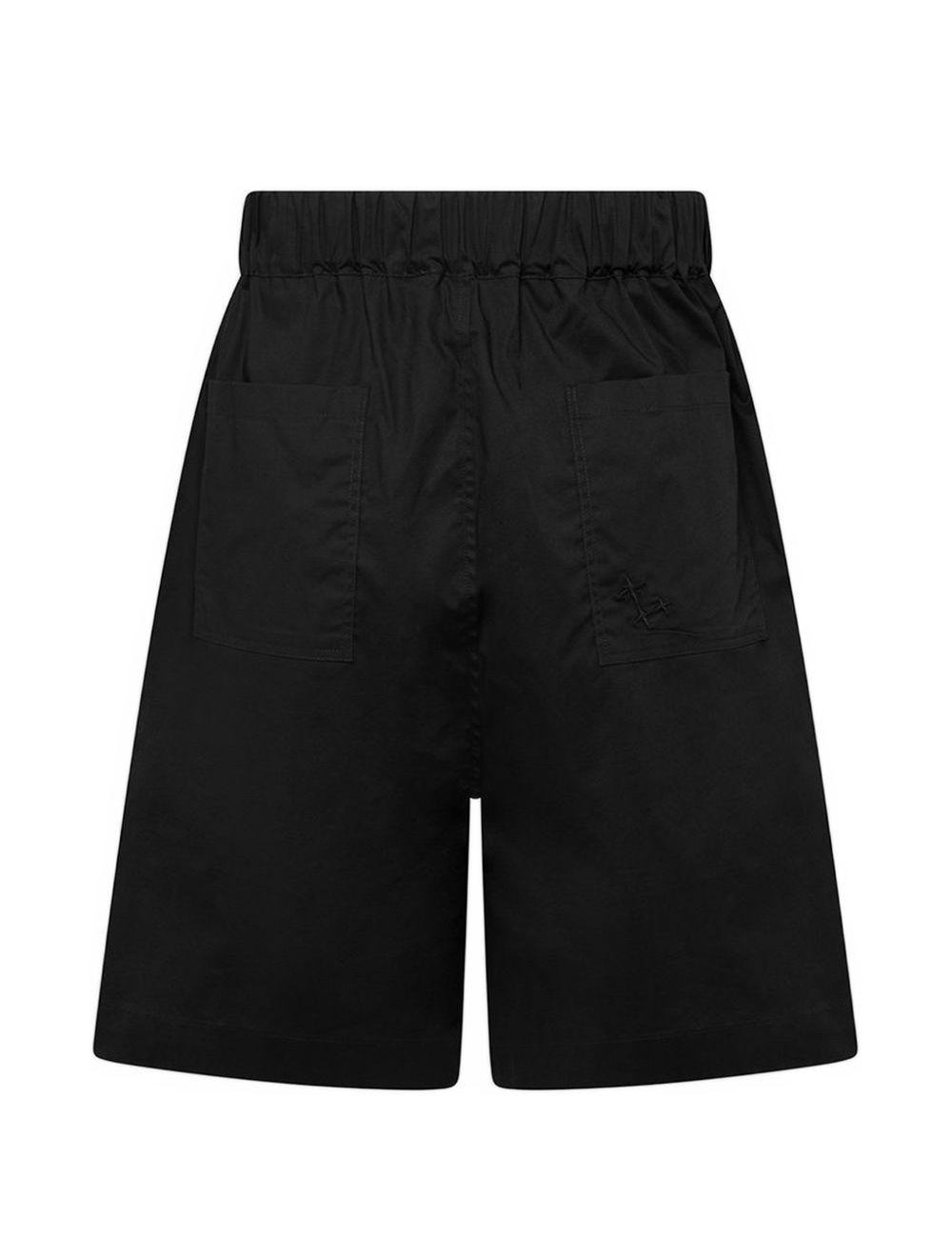 Shorts con vita elasticizzata e tasche in nero Laneus - uomo 