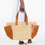 Borsa tote chloe in beige DRAGON DIFFUSION x Sovani - donna 