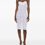 Abito in pizzo con ferretto in bianco Oséree - donna 