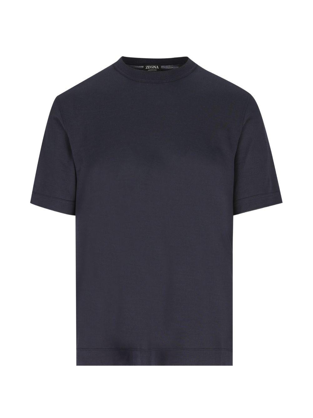 T-shirt a maniche corte in blu Zegna - uomo 