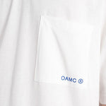 T-shirt con stampa del logo in bianco Oamc peacemaker - uomo 