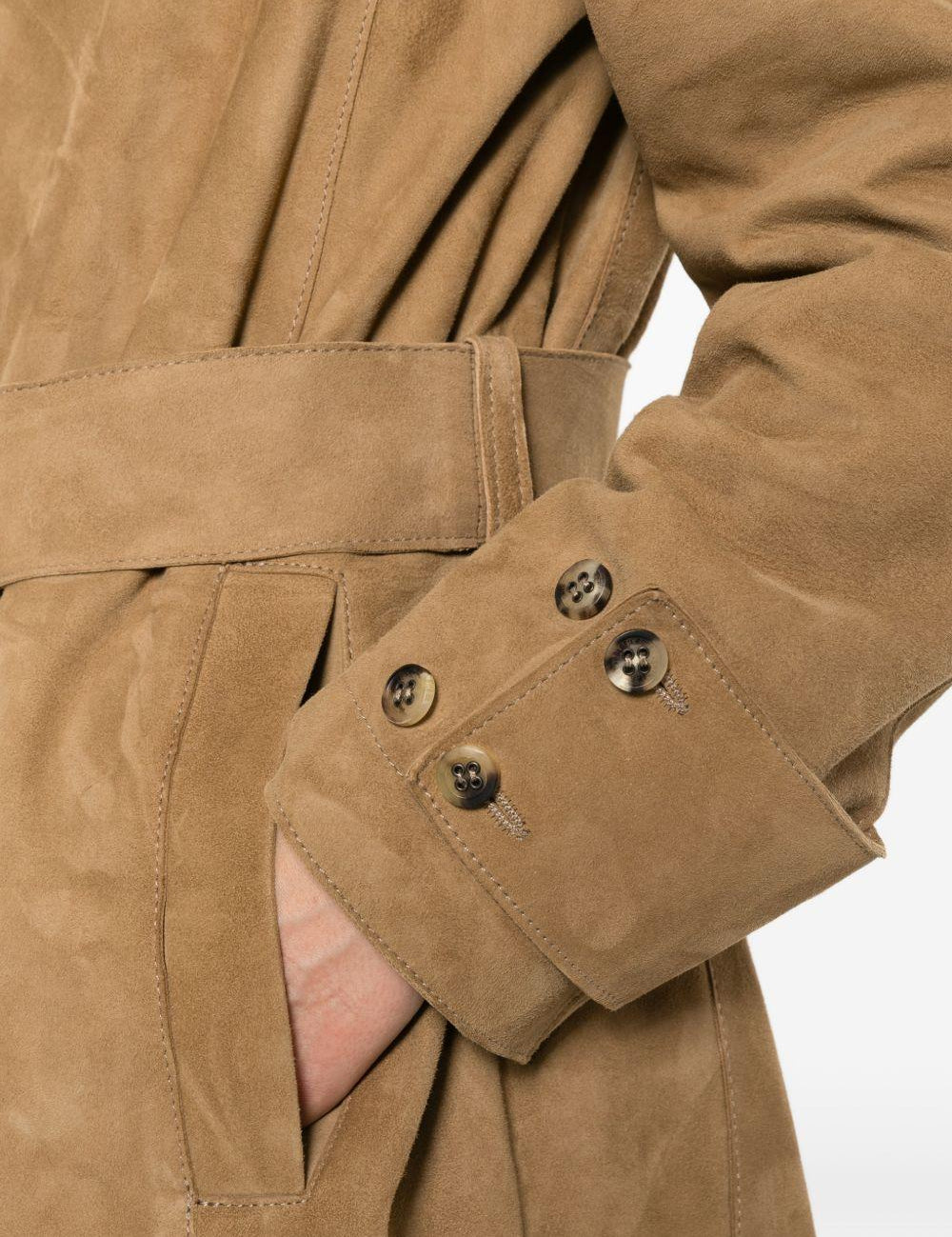 Cappotto con cintura in marrone Golden goose - donna 