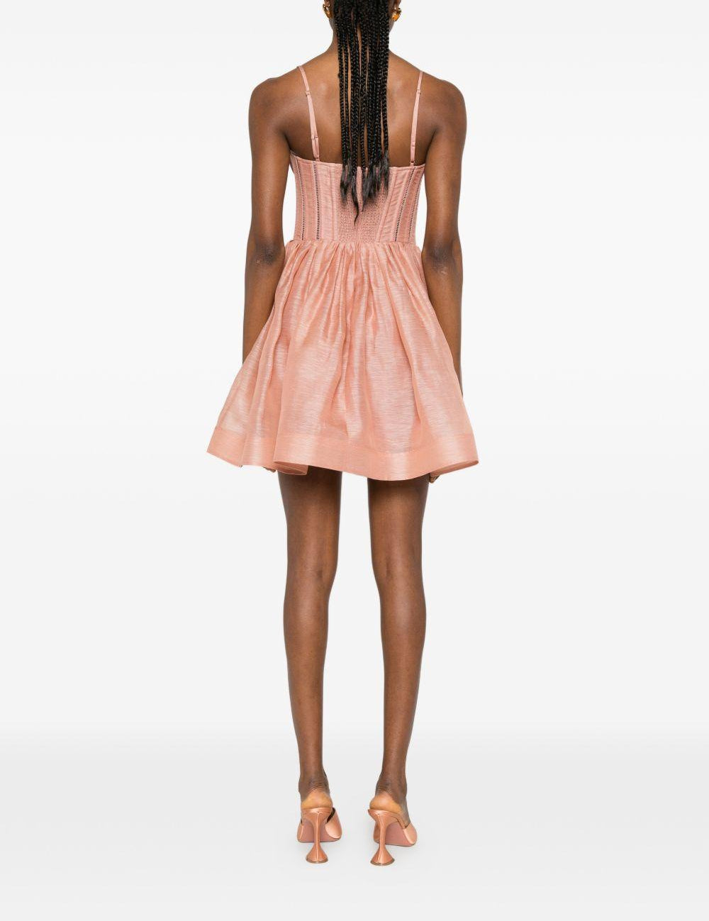 Abito mini Luna corsetto in rosa ZIMMERMANN - donna 