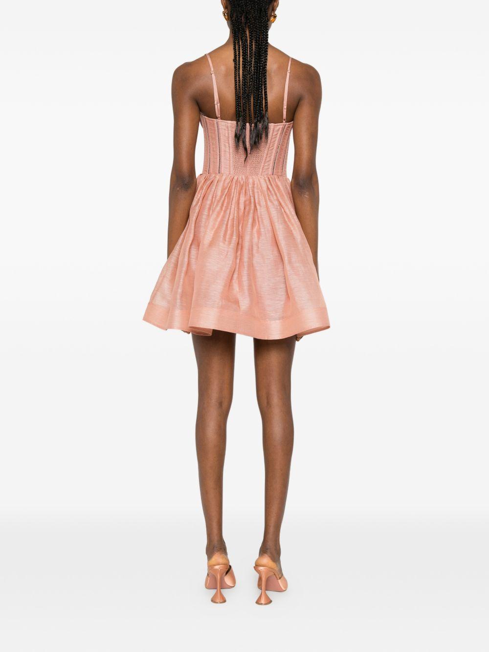 Abito mini Luna corsetto in rosa ZIMMERMANN - donna 