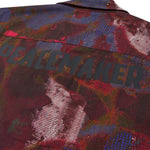 Camicia con stampa all-over in rosso e multicolore Oamc peacemaker - uomo 